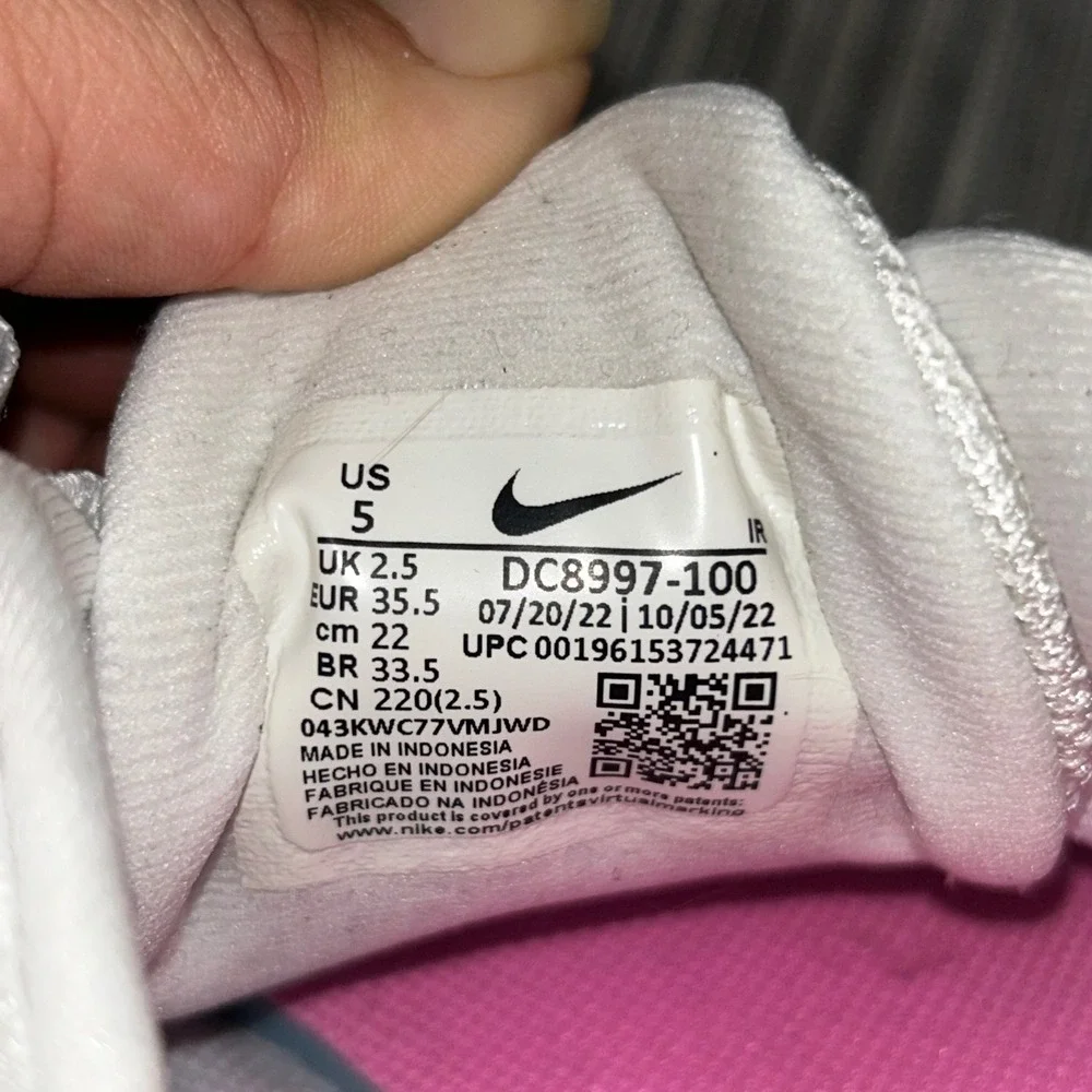Nike Revolution 6 Next Nature Womens 5 White Pink Running Shoes DC8997-100